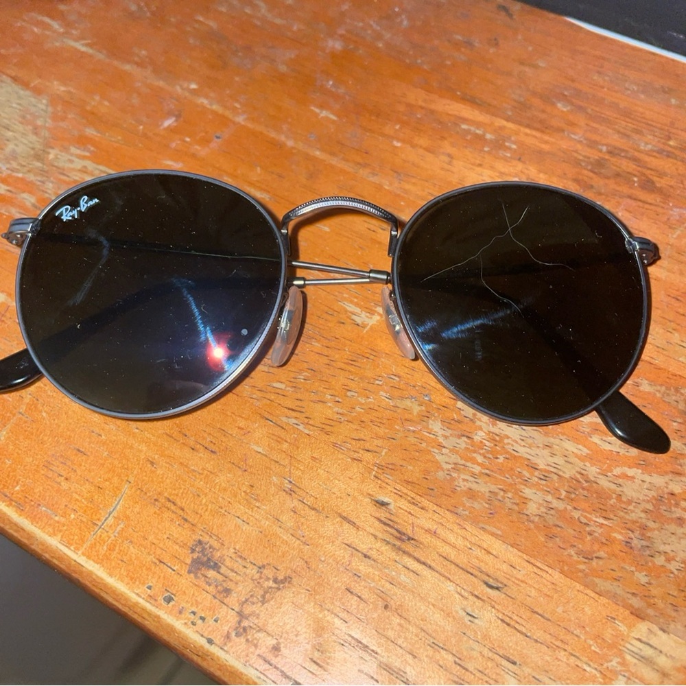 Ray Ban RB 3447 Round Metal - Matte Gunmetal - Lens: G15 (grey green)